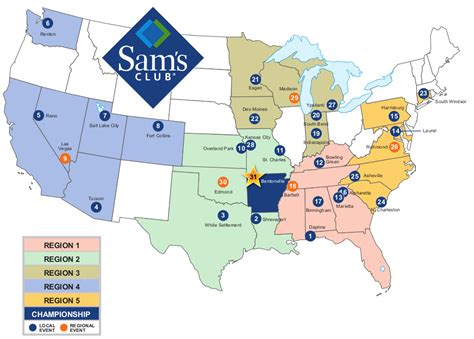 Sam's Club locations map