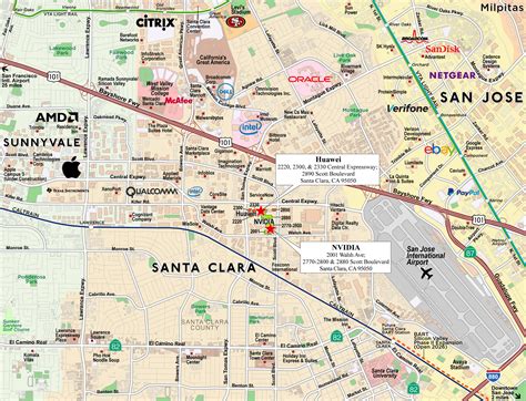 Map Of Santa Clara Ca