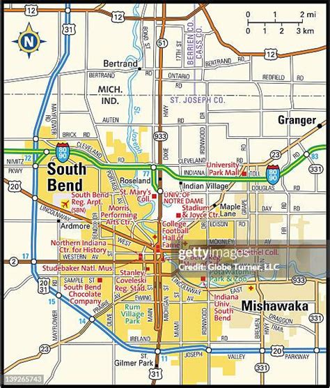 Map of South Bend Indiana