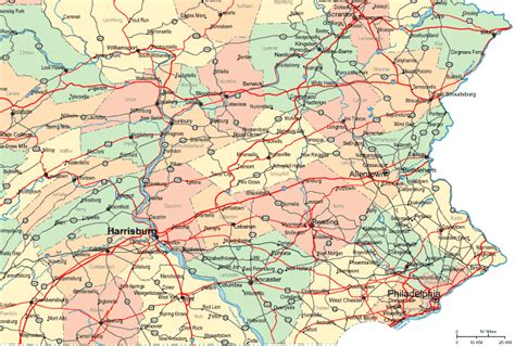 Map of Southeastern PA