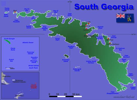 South Georgia Island Map