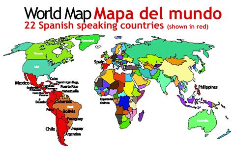 Map Of Spanish Speaking Countries