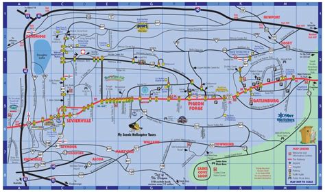 Map of Tennessee Pigeon Forge