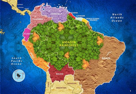 Map of the Amazon Rainforest