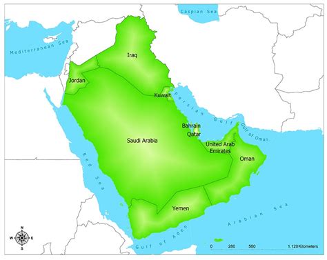 Map of the Arabian Peninsula