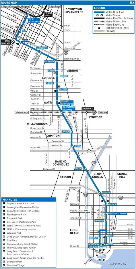 Map of the Blue Line