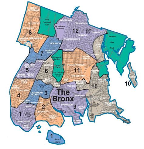 Map of the Bronx Neighborhoods