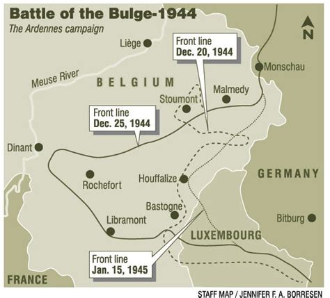 Map of Battle of Bulge