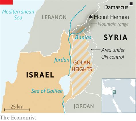 Map of the Golan Heights