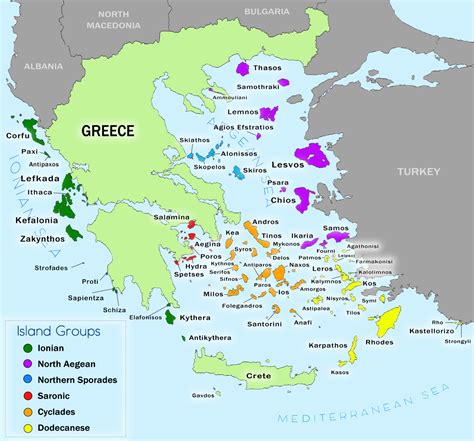 Map of Greek Islands
