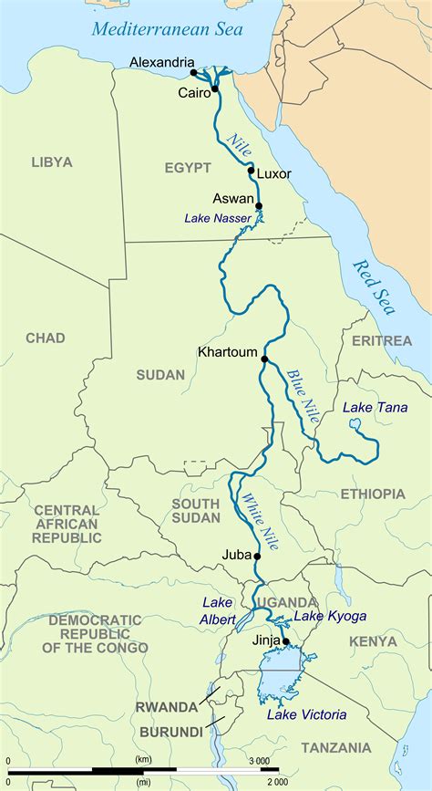 Map of Nile River