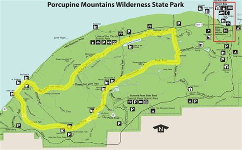 Map of Porcupine Mountains