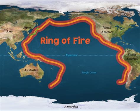 Map of the Ring of Fire
