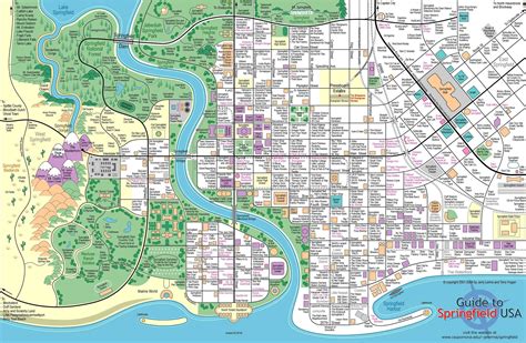 Map Of The Simpsons Springfield