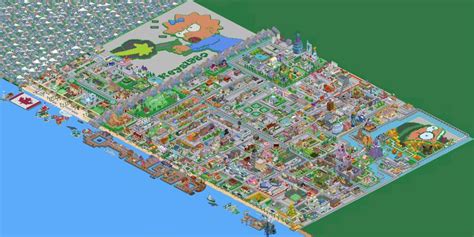 Map Of The Simpsons Springfield