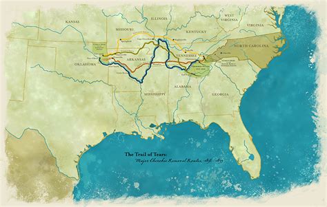 Map of the Trail of Tears