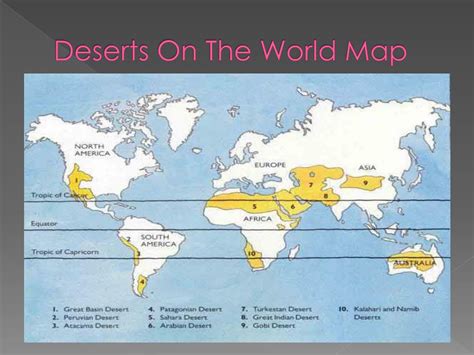 Map of the world's deserts