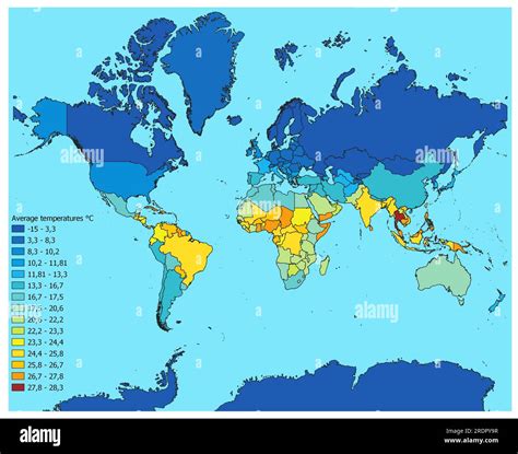 Map Of The World With Temperatures