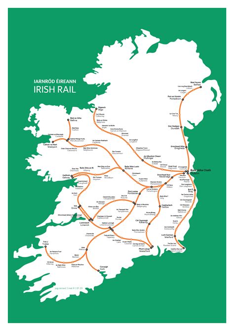 Map of Trains in Ireland
