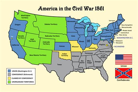 Map of United States Civil War