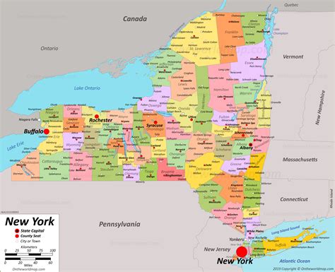 Map of Upstate New York