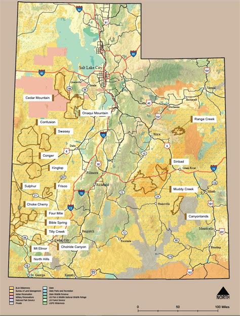 Map of Utah BLM Land