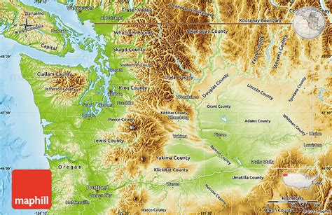 Map of Washington State Mountains