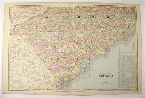 map of South Carolina and Georgia