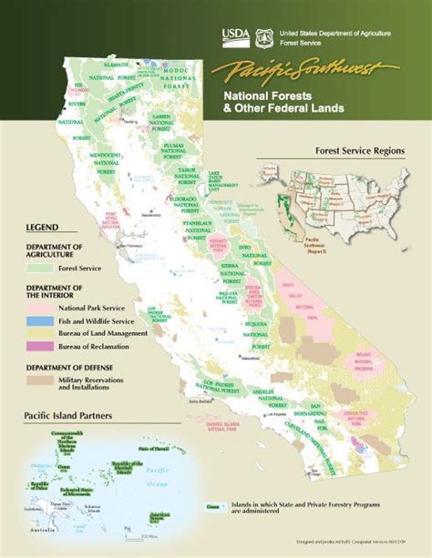 MAP of National Forests in California