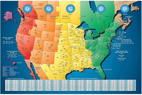 North America Time Zone Map
