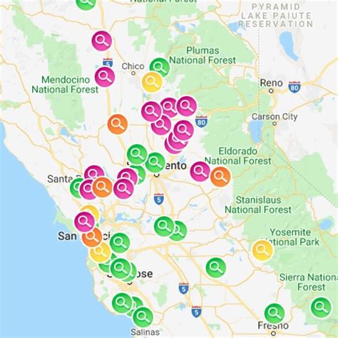 PG&E outage map