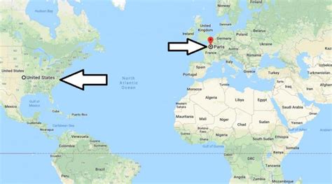 MAP of Paris in the World Map