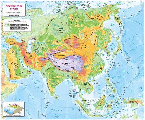 Physical Feature Map of Asia