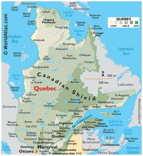 Map of Quebec