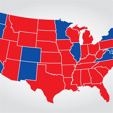 How MAP works Red And Blue States Map