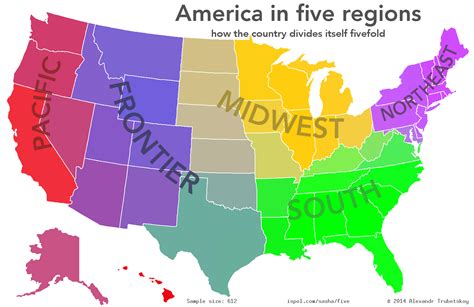 Regions of The United States Map
