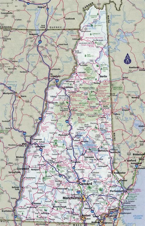 Road Map Of New Hampshire