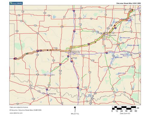 Route 66 Map in Oklahoma