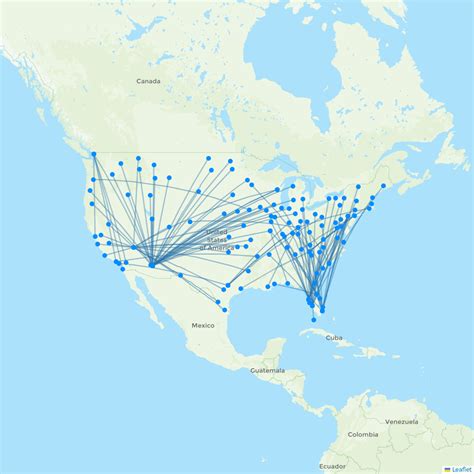 Route Map For Allegiant Airlines