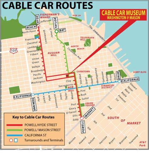 San Francisco Map Cable Car