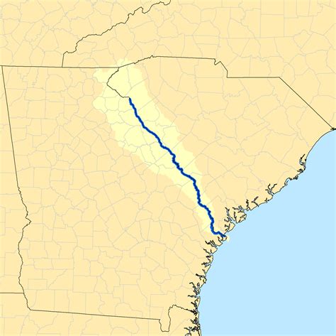 Savannah River on a Map