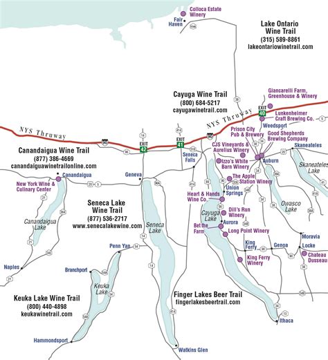 Seneca Lake Wineries Map