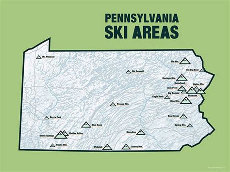 Ski Resort in Pennsylvania Map