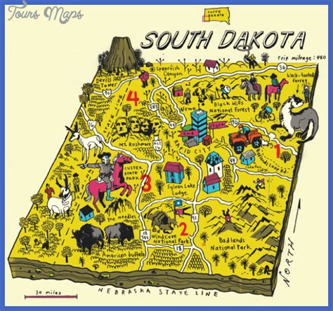South Dakota Map of Attractions