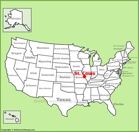 St Louis, USA Map