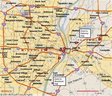 A city map of St. Louis