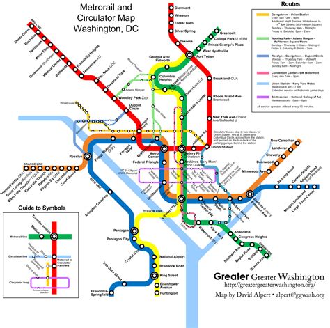 map of Washington DC Subway system