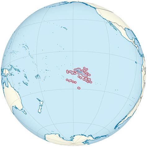 Tahiti Map of the World