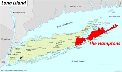Map of the Hamptons