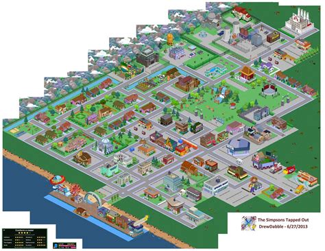 The Simpsons Map of Springfield
